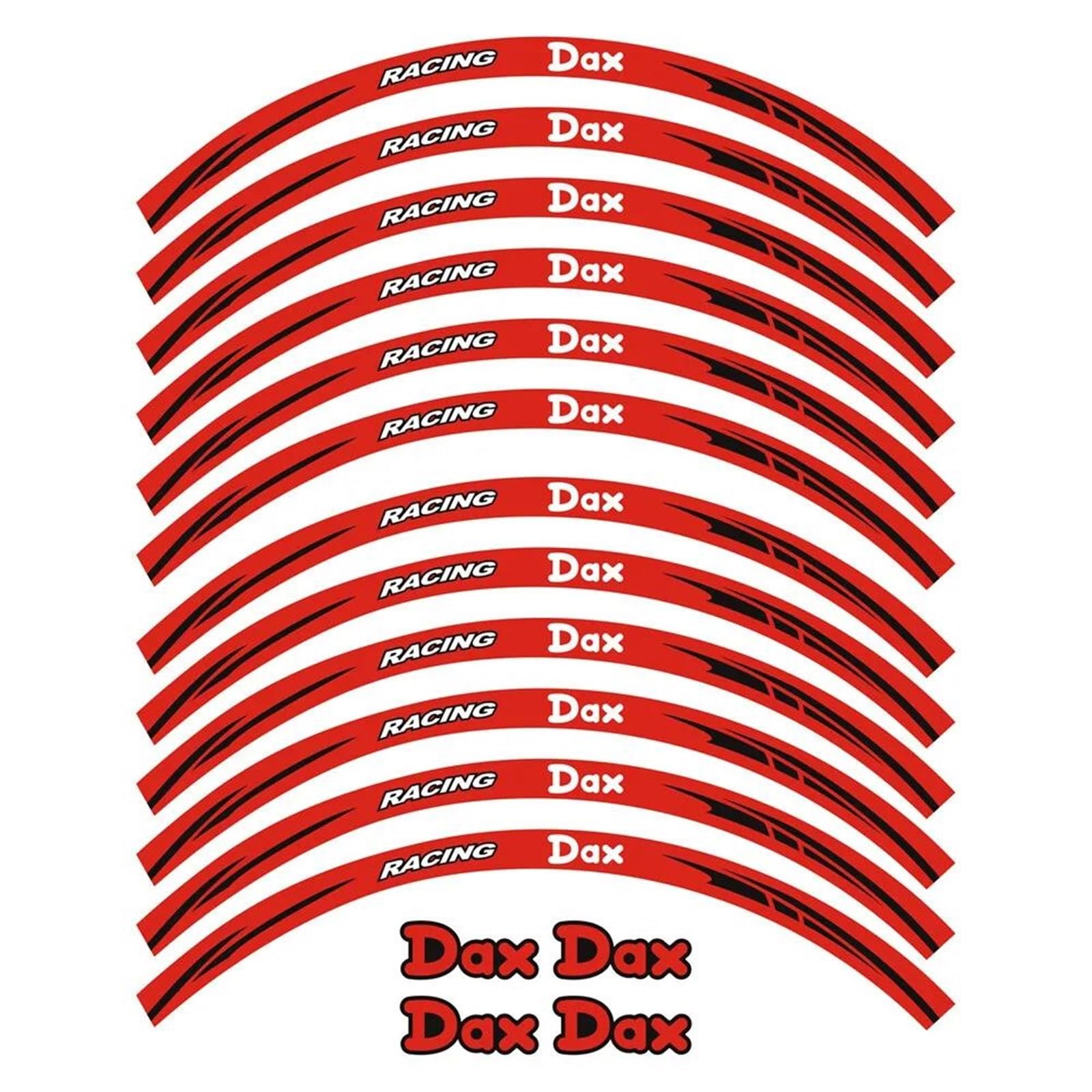 Motorcycle Wheel Rim Stripes Sticker Reflective for DAX 125 ST125 ST-125 Stickers Decal(Color14)