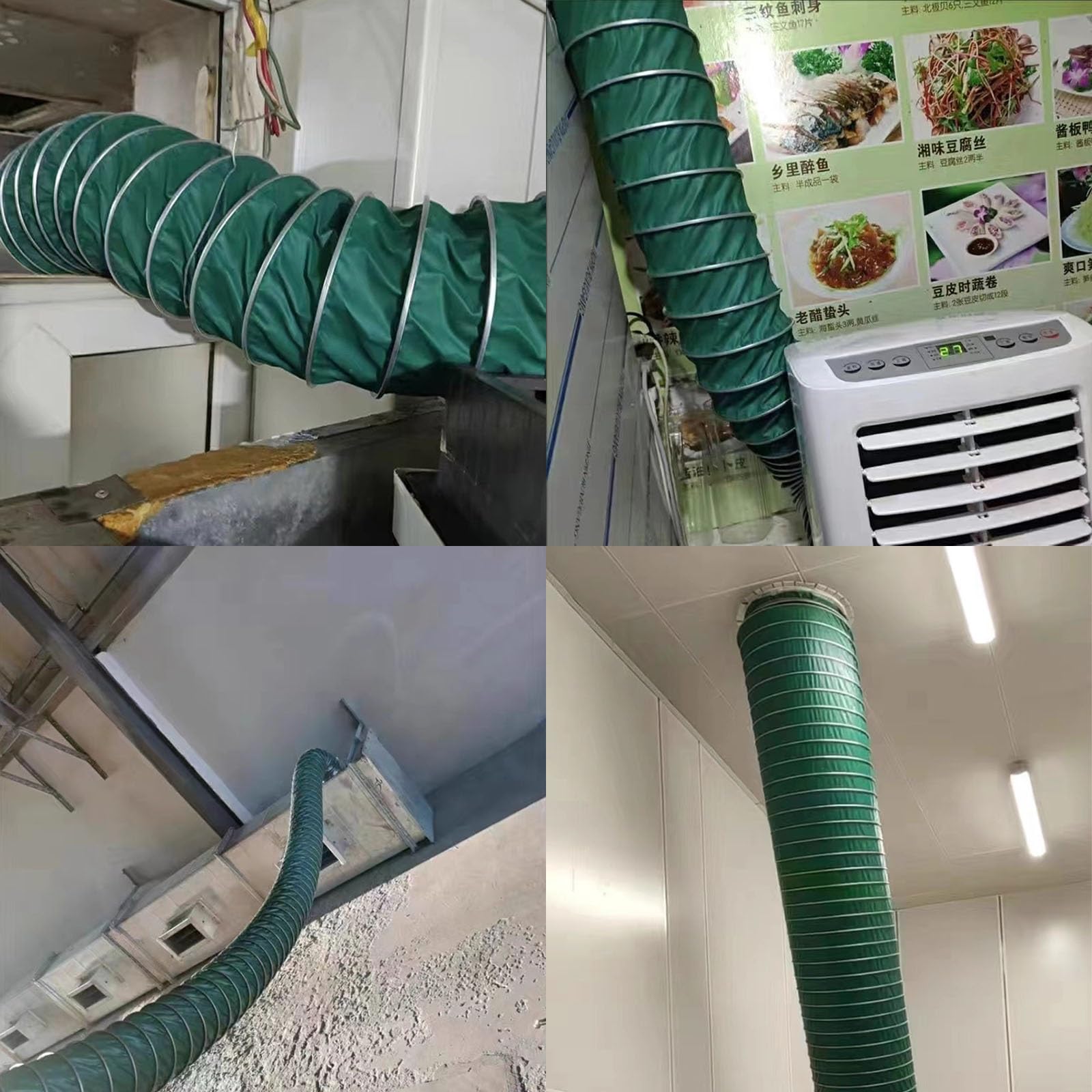 Tubo Flexible Manguera Flexible Extensible Conductos, Ignífuga, Sopladores, Sistemas Aire Extractores Aire, Ventilación Secadoras Alta Resistencia(10ft/3m,19 2/3in/500mm)