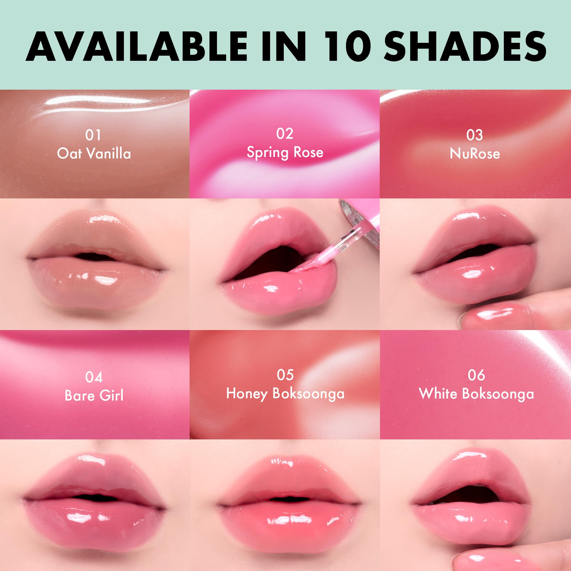 Amuse SEOUL Jel-Fit Tinted Lip Gloss (CAFFEINE CHERRY) - Ultra Shine Plumping Lip Stain, Hydrating Volumizing Lip Tint, Non-Sticky, Long Lasting Glossy Finish, Vegan, K-Beauty Makeup | High Shine, Buildable Color — view 8