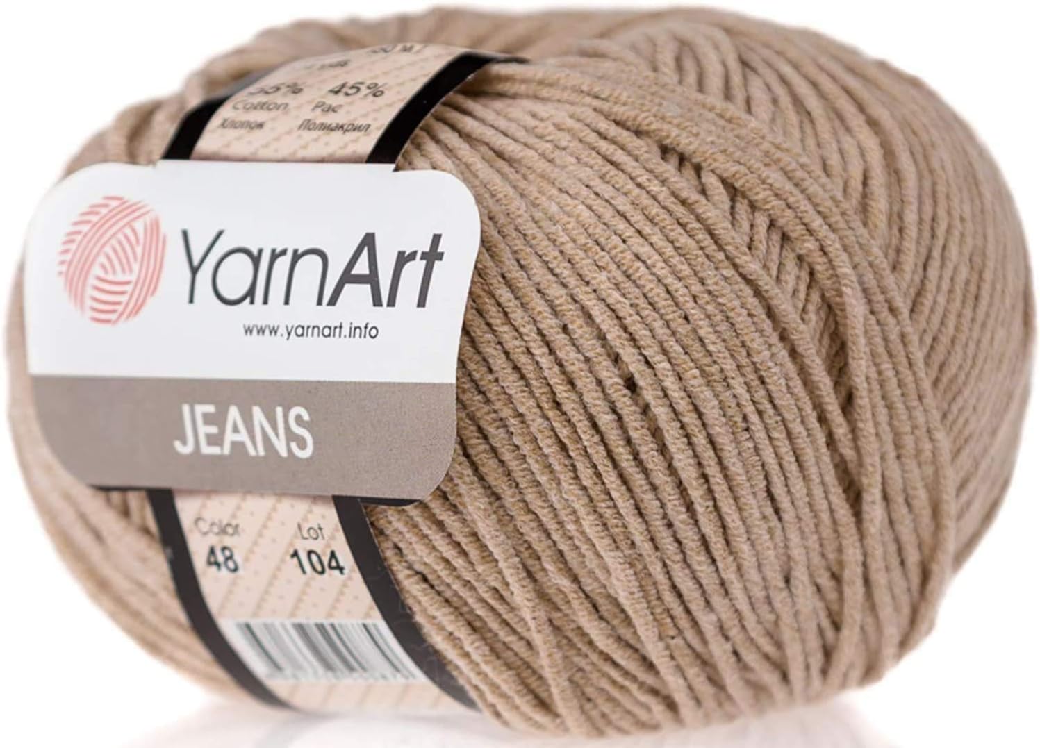 55% Cotton 45% Acrylic YarnArt Jeans Sport Yarn 1 Skein/Ball 50 gr 174 yds (48)