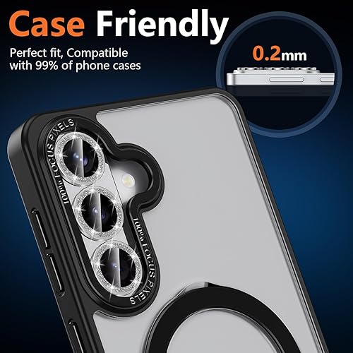 Vista 1317 de para Samsung Galaxy Z Flip 7 Protector de Lente de Cámara, Cubierta de Lente de Vidrio Templado con Anillo de Metal Individual, [Fuerte Adhesión] 1