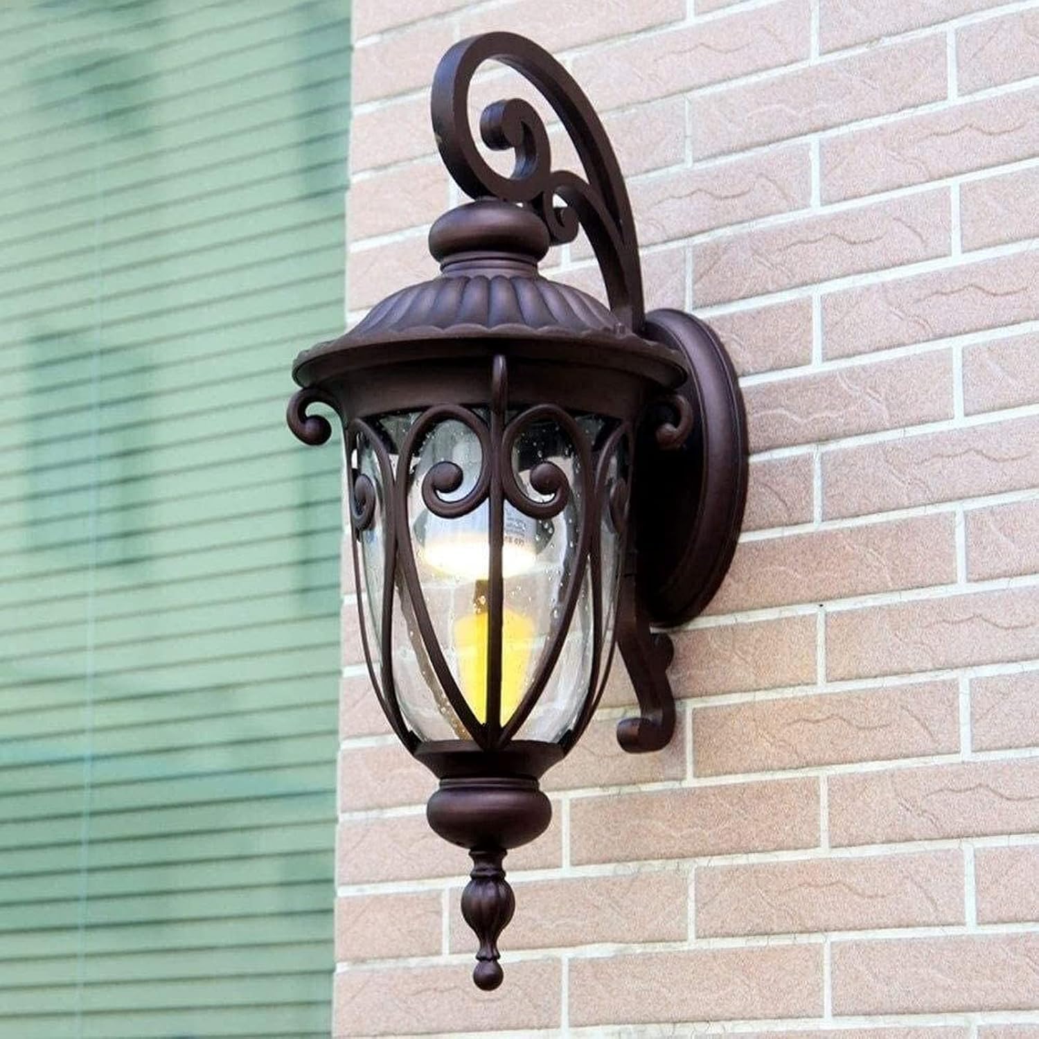 SMCCYYSD Wall Light Modern LED Sconce Retro Outdoor Lamp European Waterproof Lighting Glass Lantern, Pendant