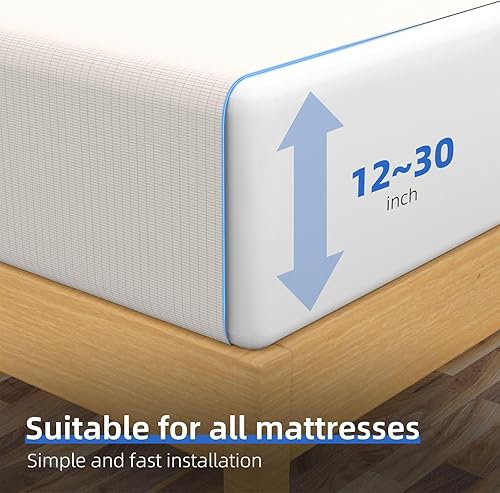 Miniatura 5 de Tapete para cama 90% algodón orgánico + 10% fibra de plata pura, sábanas bajeras para todos los tamaños de colchón, con cordón de conexión a tierra