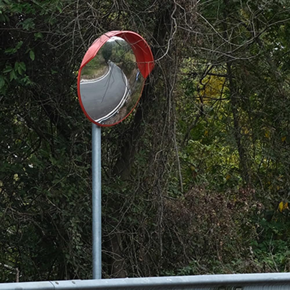 Mirror De Entrada Convexa, Espejo De Seguridad del Tráfico, Espejo De Seguridad Interior Y Exterior, Espejo De Seguridad Parabólico De Punto Ciego, Garaje, Almacén, Comercial,60cm