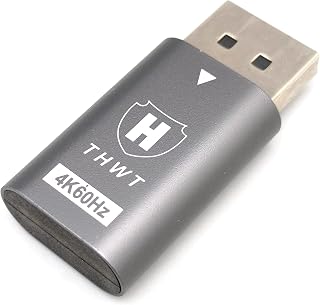 4K60 Displayport 1.2 EDID Headless Emulator (Model: DP4K-E), Support EDID Emulation, 3840x2160@60Hz PreSET EDID, Plug & Play for Remote Desktop & Headless Server Management