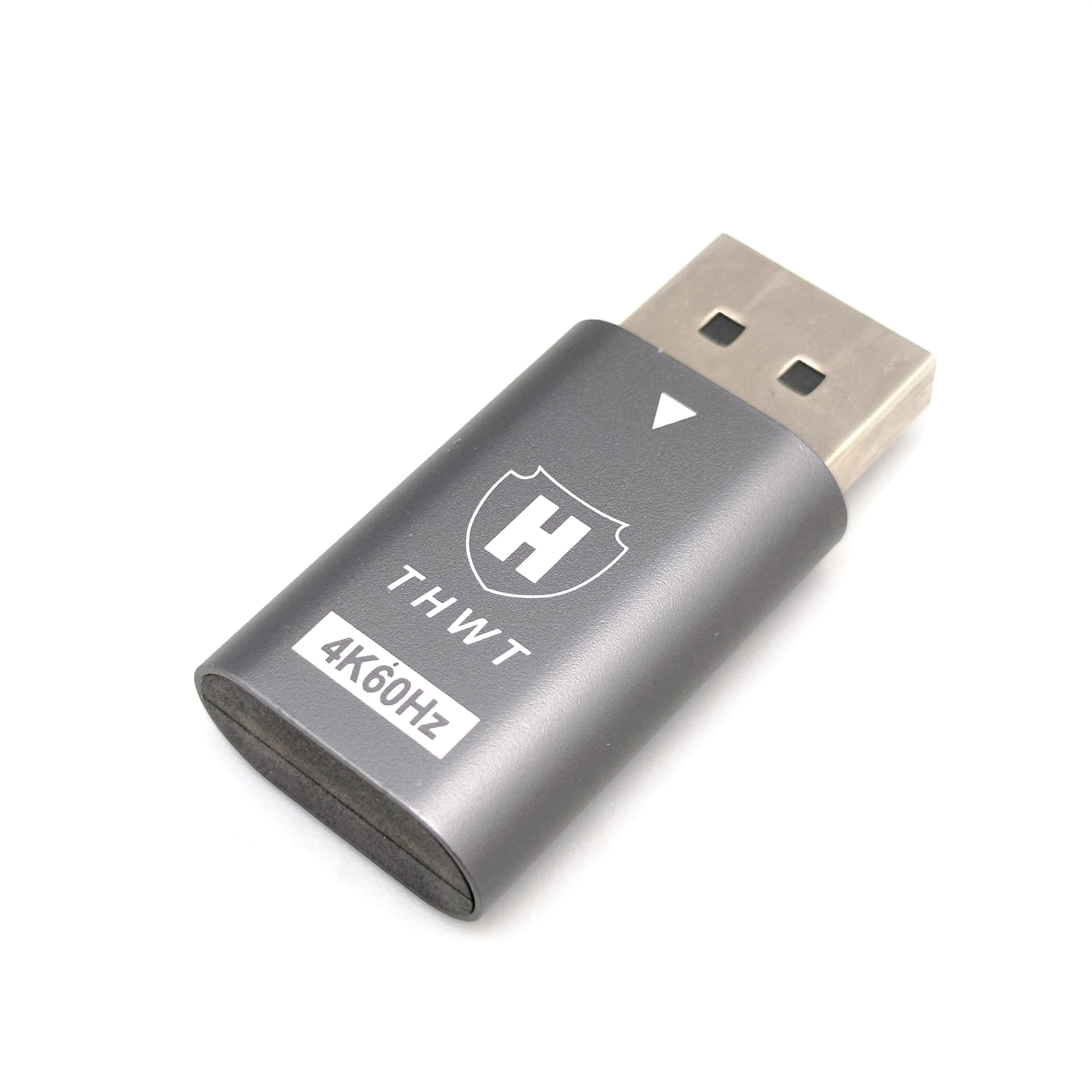 THWT 4K60 Displayport 1.2 EDID Headless Emulator (Model: DP4K-E), Support EDID Emulation, 3840x2160@60Hz PreSET EDID, Plug & Play for Remote Desktop & Headless Server Management
