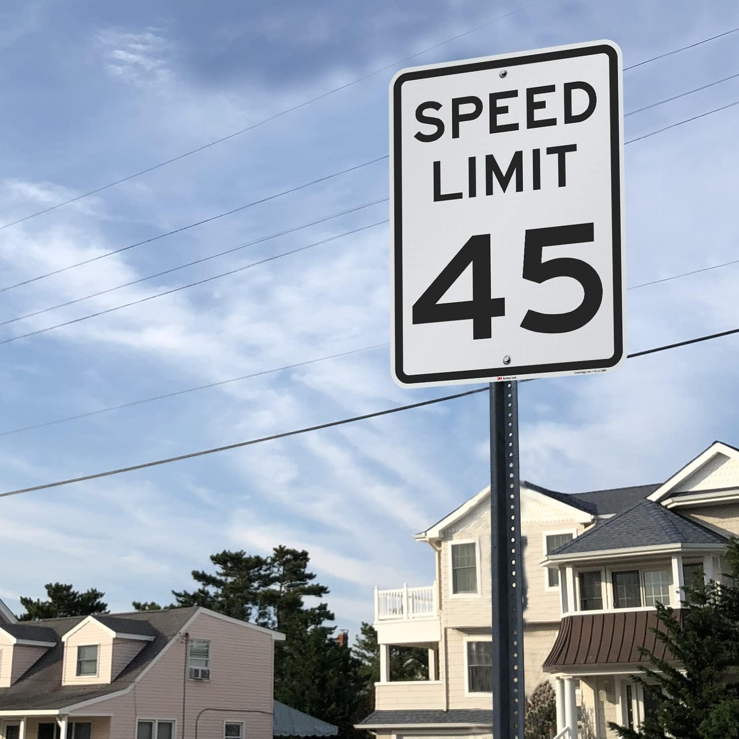 SmartSign "Speed Limit 45 MPH" Sign | 18" x 24" 3M Engineer Grade Reflective Aluminum