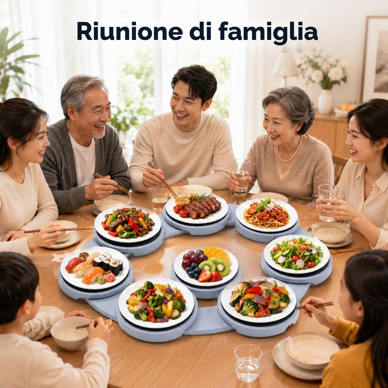 Tavolo Girevole Piatto Da Portata Rotondo Organizzatore Per Cibo A 360° Multifunzionale Riutilizzabile Portatile Vassoio Organizer Rotante Per Alimenti
