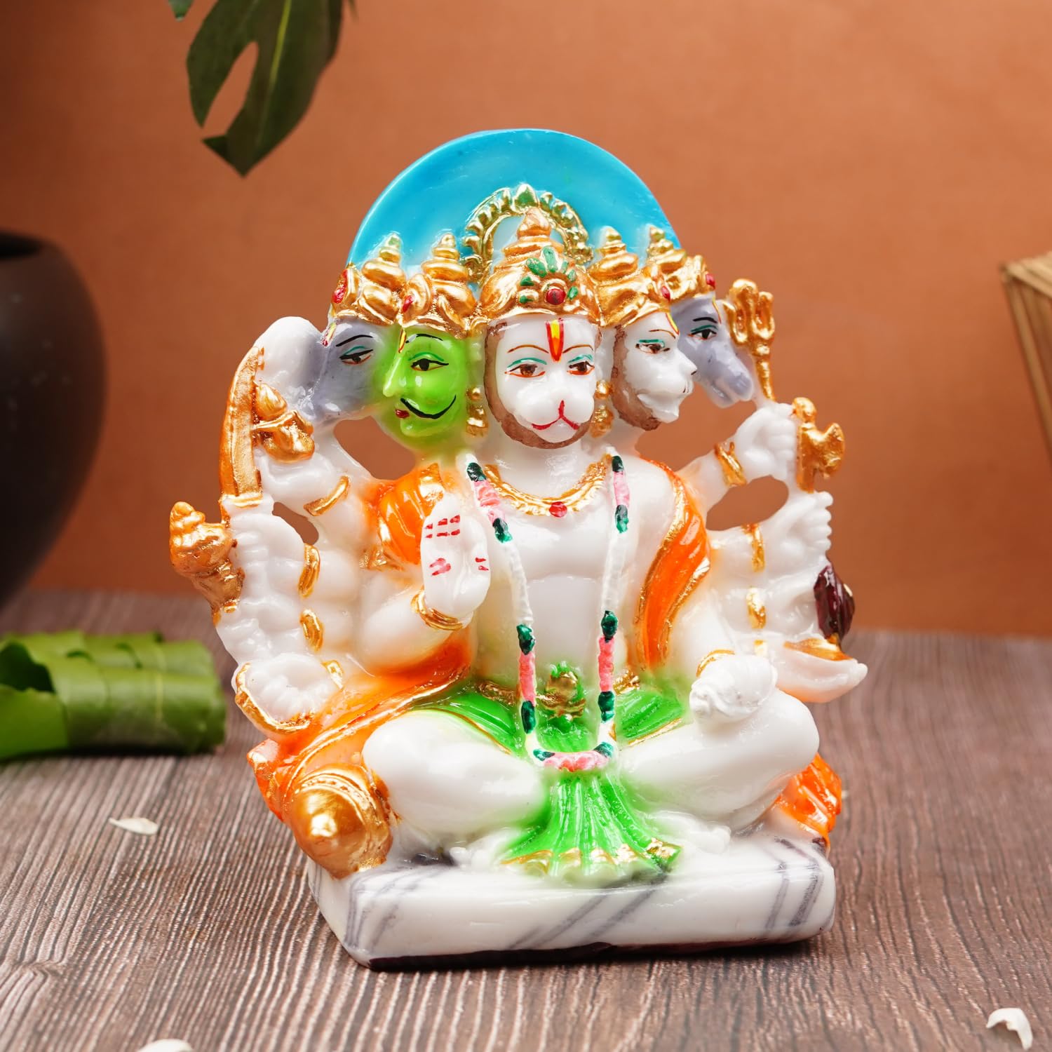 Servdharm Panchmukhi Hanuman Ji Murti | Statue for Home Decor, Gifting, Protection from Evil Eye, 15.2 (Multi), Religious