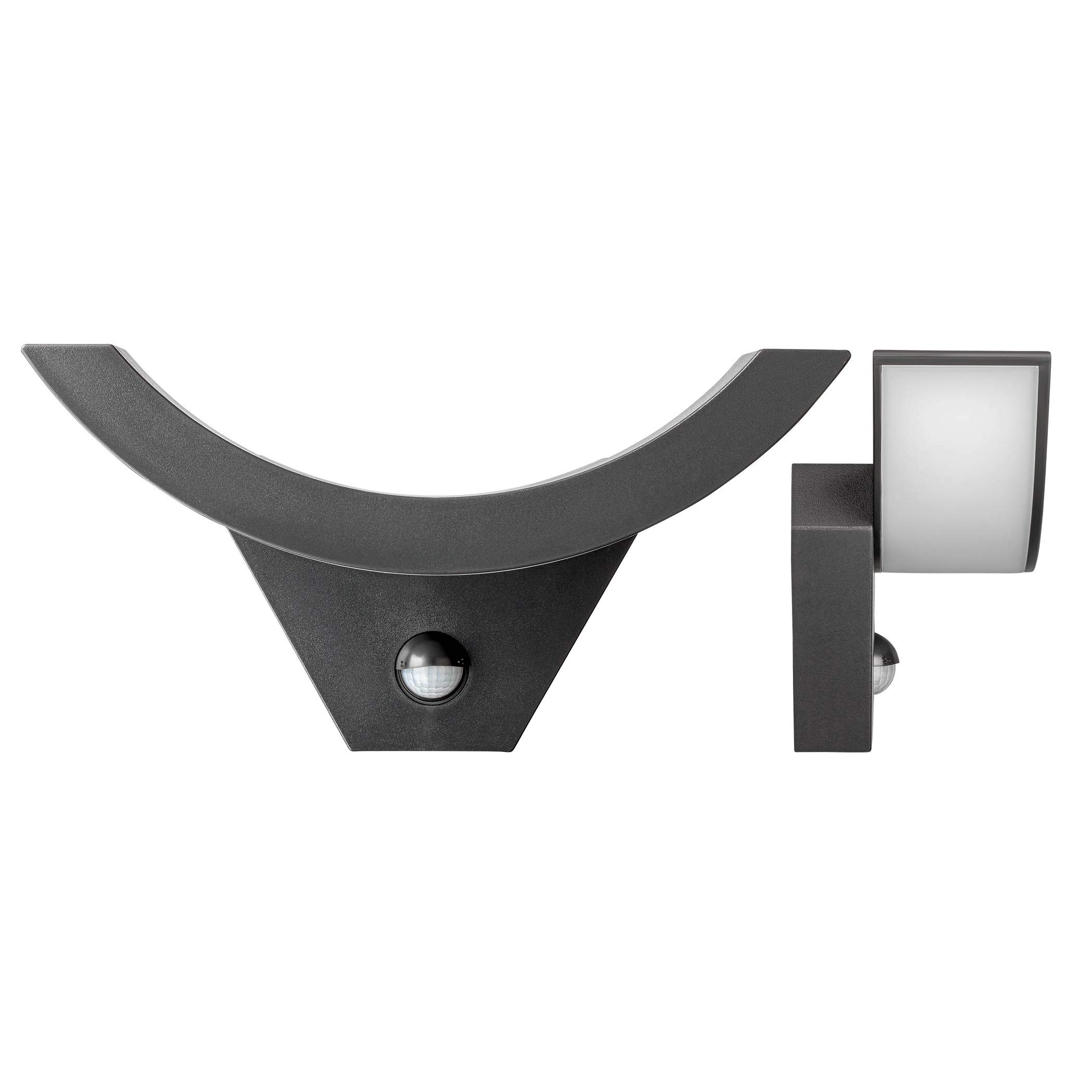 SEBSON LED Applique da Esterno con Sensore di Movimento IP54 - Lampada da Parete Antracite 15W 930lm Bianco Freddo 5800K - Luce Esterna con Sensore 9m/140°