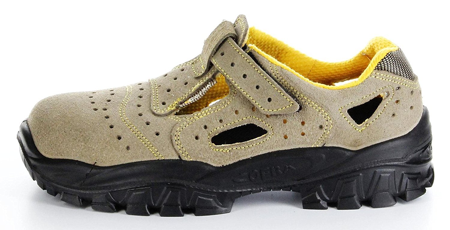 Cofra NT040-000.W37 NEW BRENTA S1 P SRC sandały ochronne, beżowe/pomarańczowe, rozmiar 37