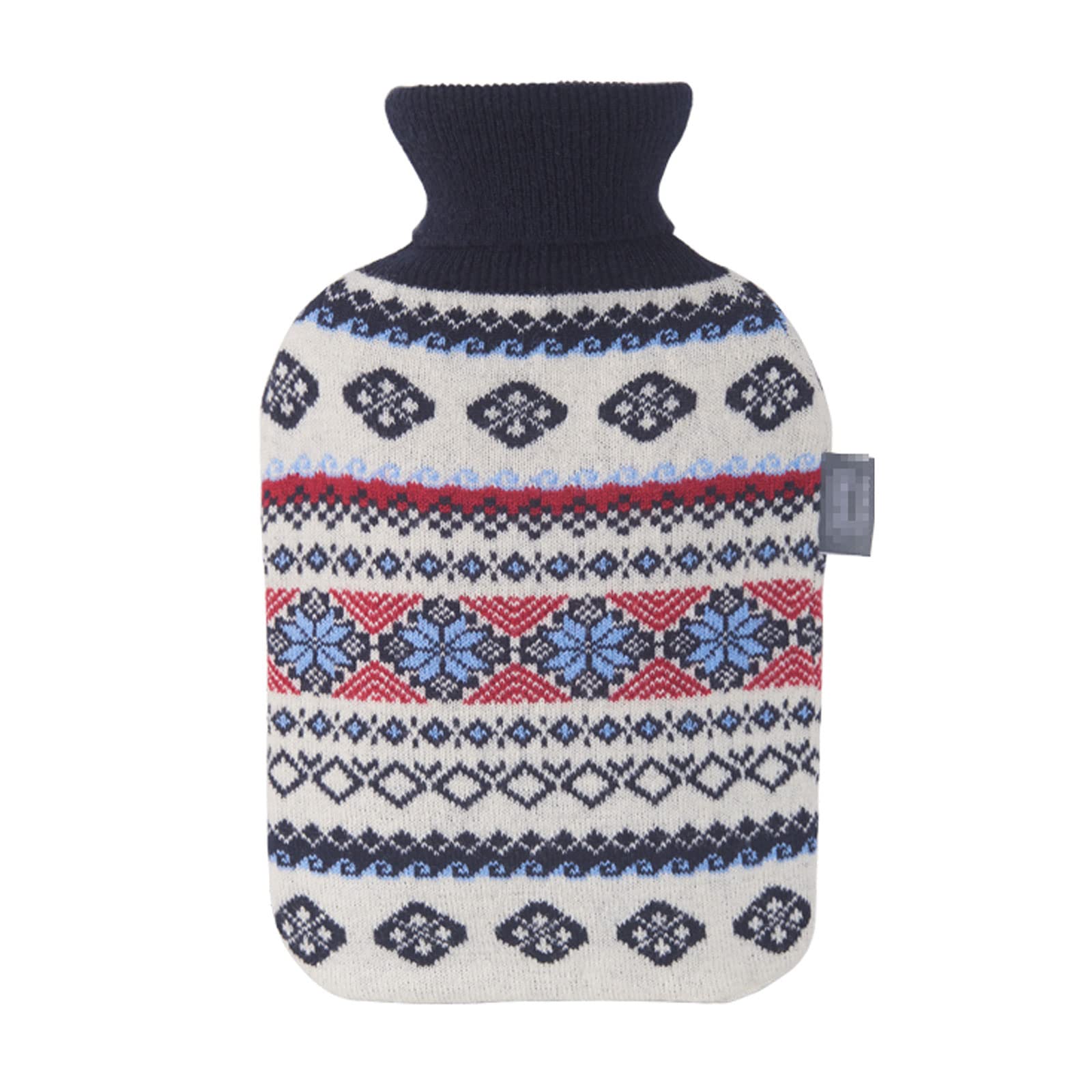 Wärmflasche, Handwärmer, PVC mit Strickbezug, 2 l, groß, tragbar, Warm- und Kaltpackung, Winter-Handwärmer, Warmwasserbeutel für Menstruationskrämpfe