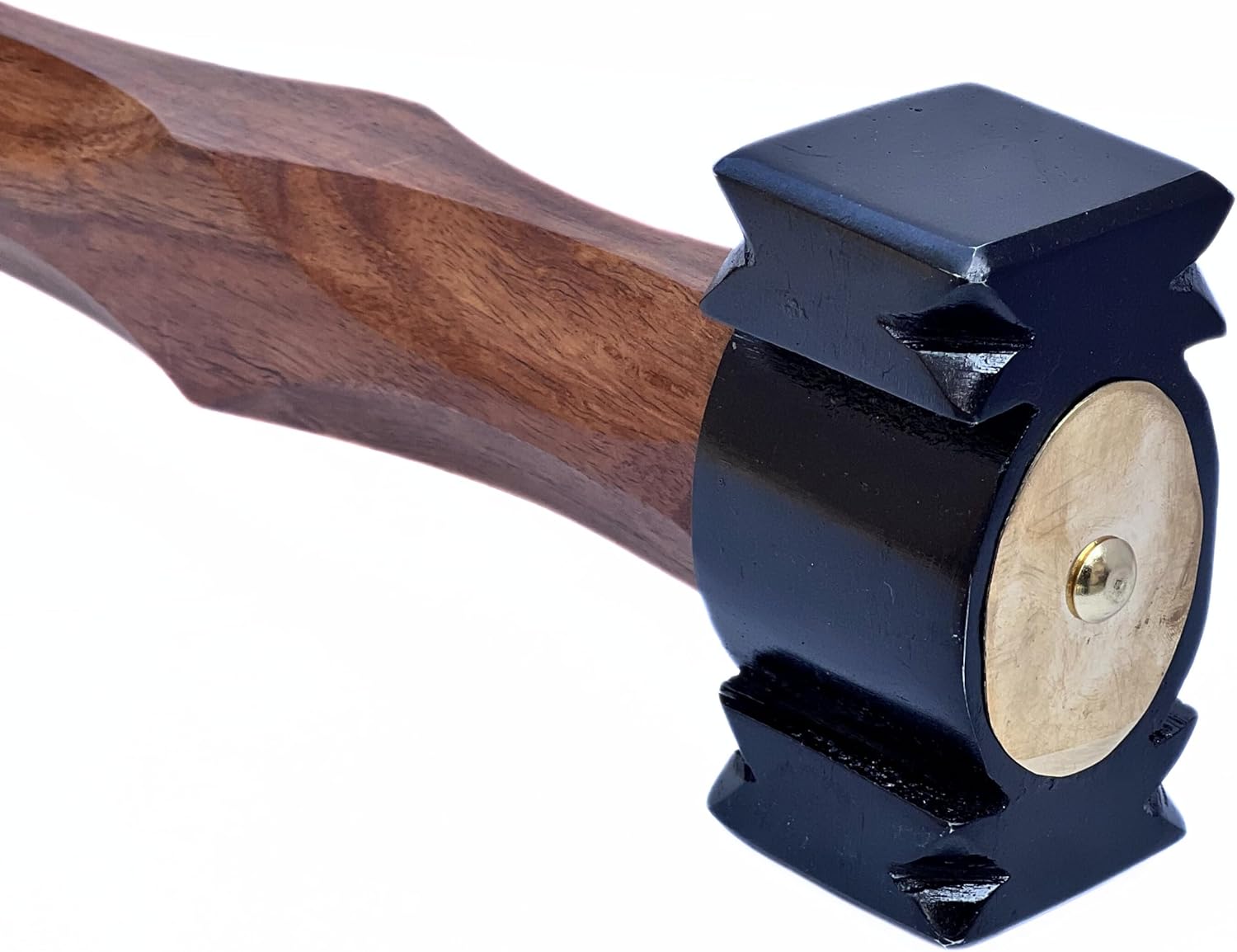 Handmade Heavy Duty Forged Metal Hammer with Wooden Handle – Black Utility Hammer for Stake Driving, Concrete Breaking & Outdoor Construction Work