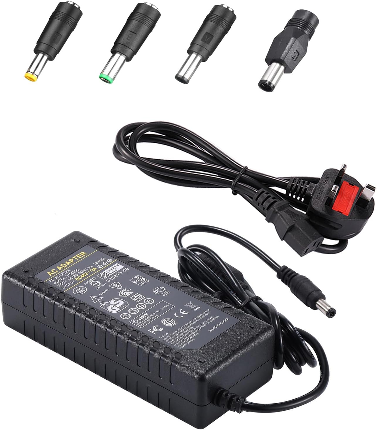 48V 2A Power Supply, COLM AC100-240V to DC48V 48 Volt 2 Amp 72W Adapter Switching Transformers for PoE Switch/PoE Injector/CCTV Video Security Camera