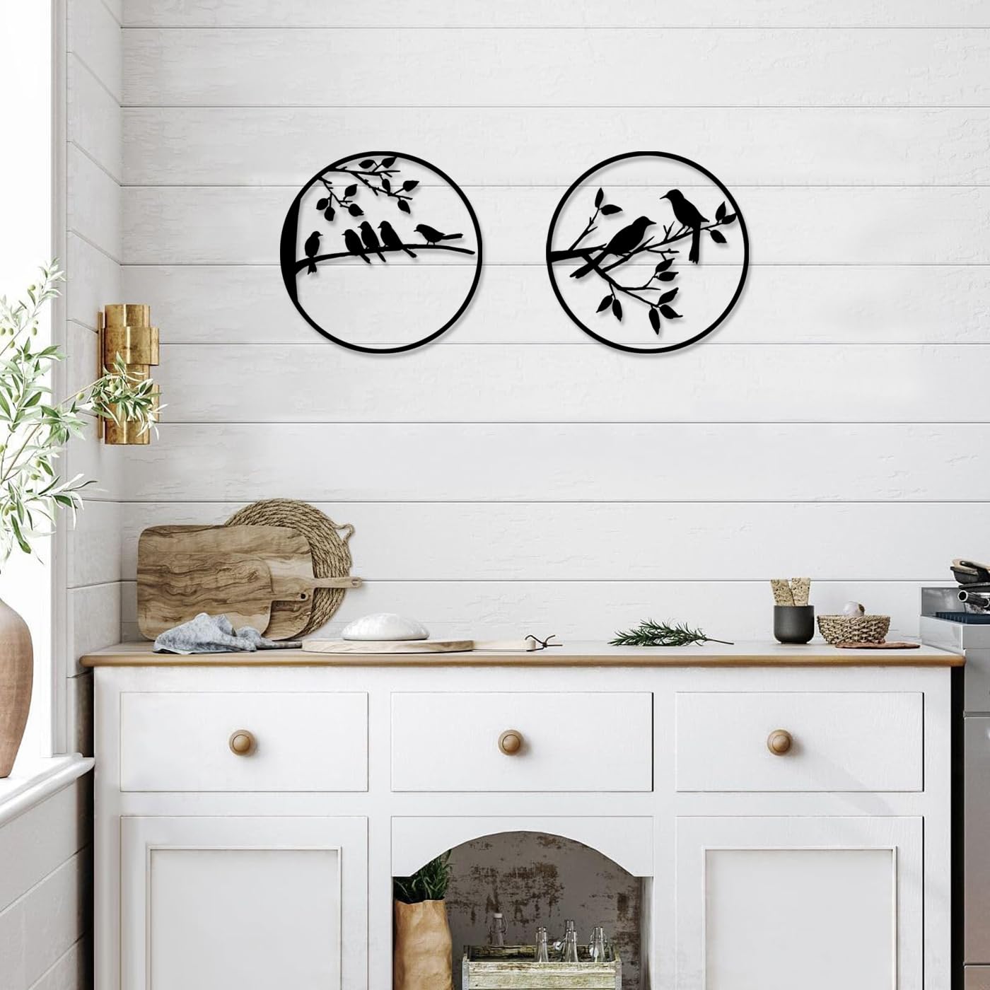 KOYILTD Metall-Wandkunst Schwarzer Vogel – Minimalistische Deko Für Wohnzimmer, Bad & Mehr