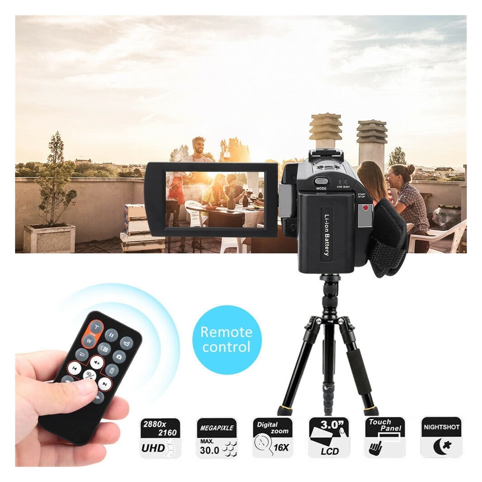 4Kビデオカメラ 44MP IRナイトビジョン バッテリー2個 楽天市場】【バッテリー*2+32GBカード】ビデオカメラ 4K 5K 4200