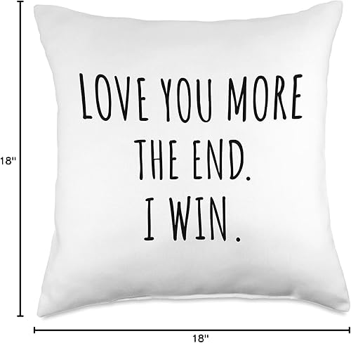 Miniatura 6 de Love You More. The End. I Win. Almohada de relación, 16.0 x 16.0 in, multicolor