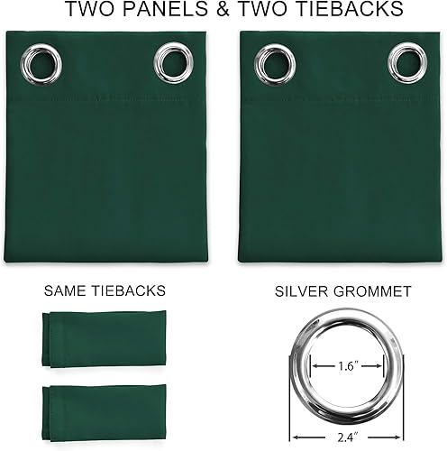 Miniatura 32 de Cortinas Opacas para Dormitorio con Aislamiento Térmico de Ojales Sólidos para Ventana Extra Anchas para Puerta Corredera, Juego de 2 Paneles de