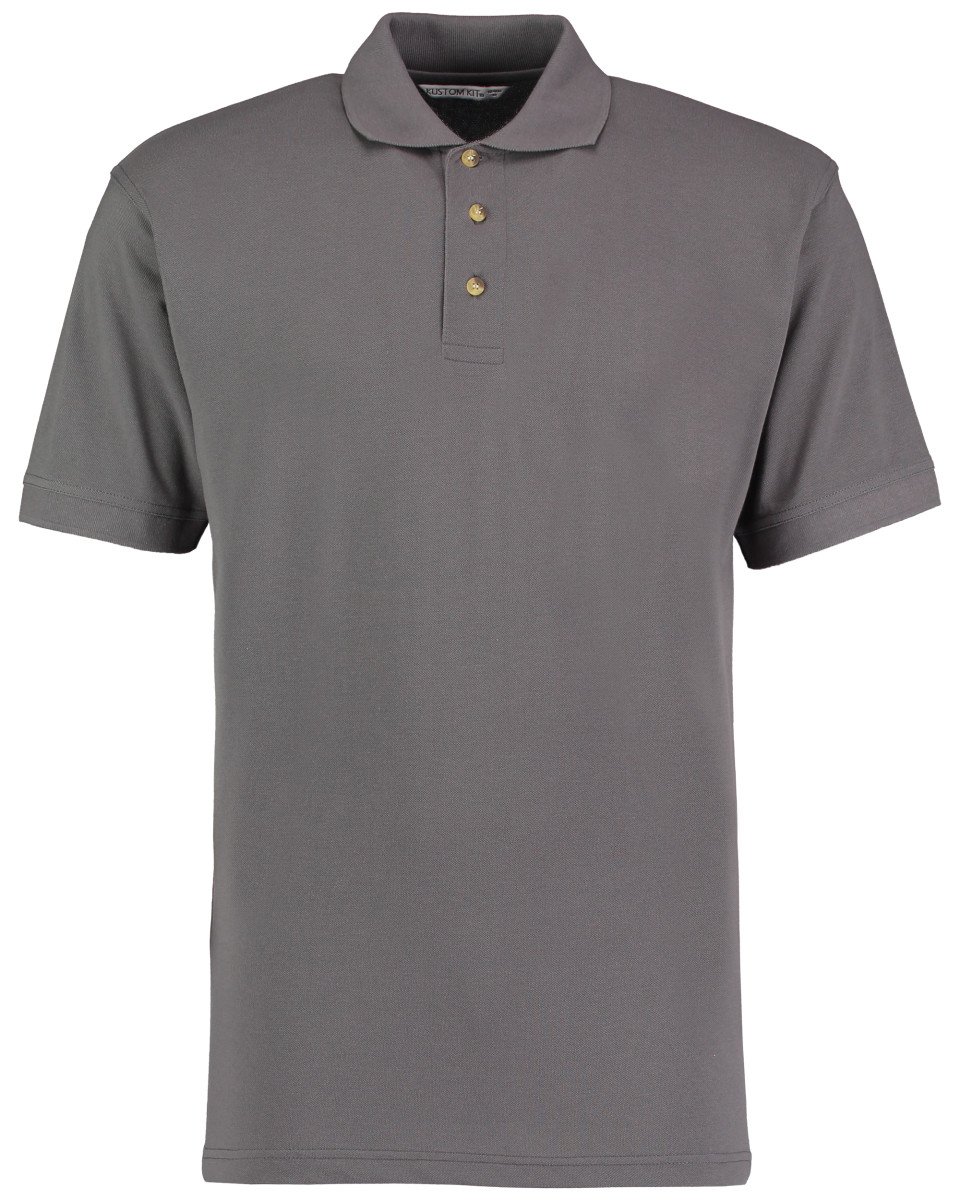 Kustom Kit Workwear Pique Polo Colour=Charcoal Size=XL