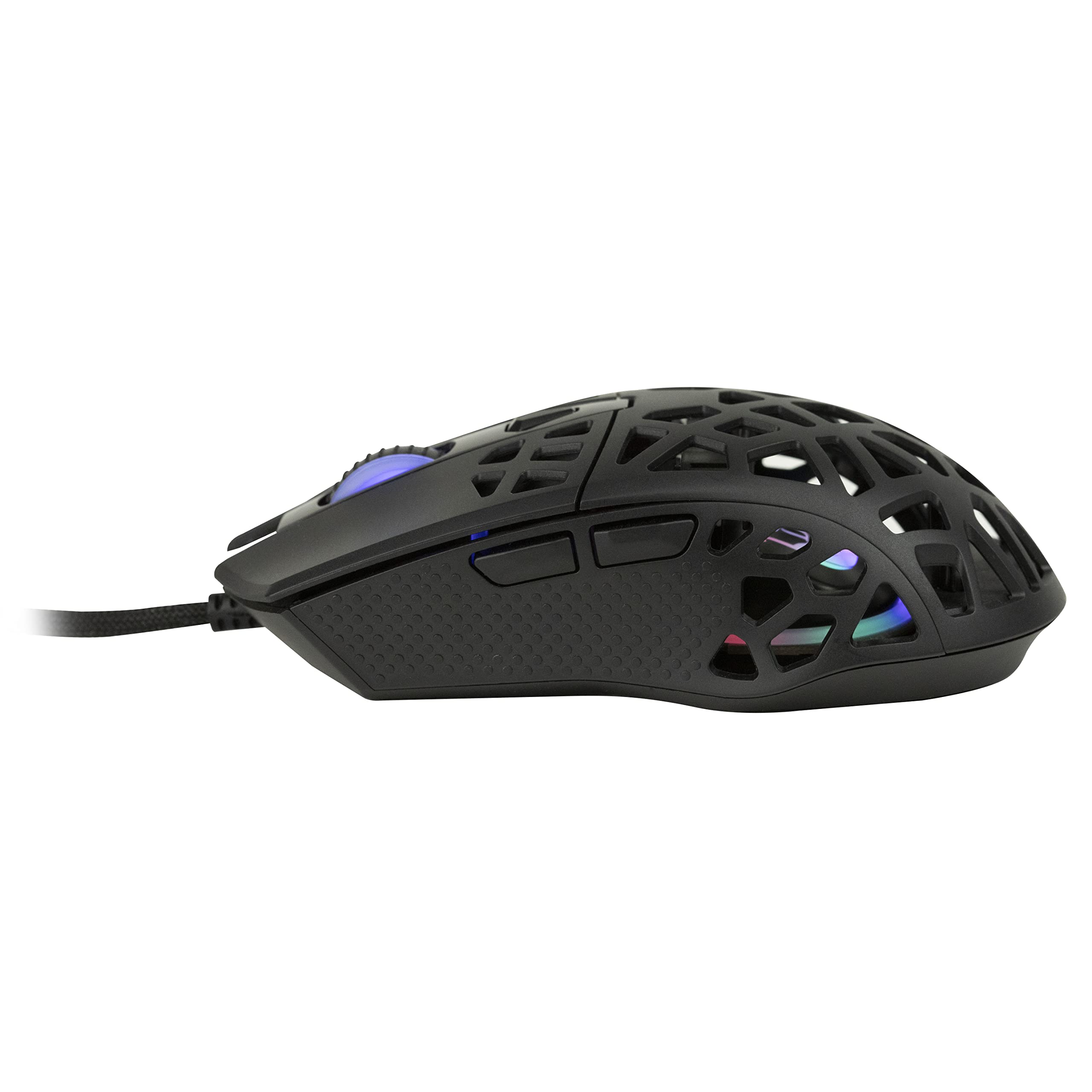Konix Drakkar Souris Gaming Filaire Aegir Ultra Light 70 g pour PC - 7 Boutons - 7 Niveaux DPI - Rétroéclairage LED Arc-en-Ciel - Noir