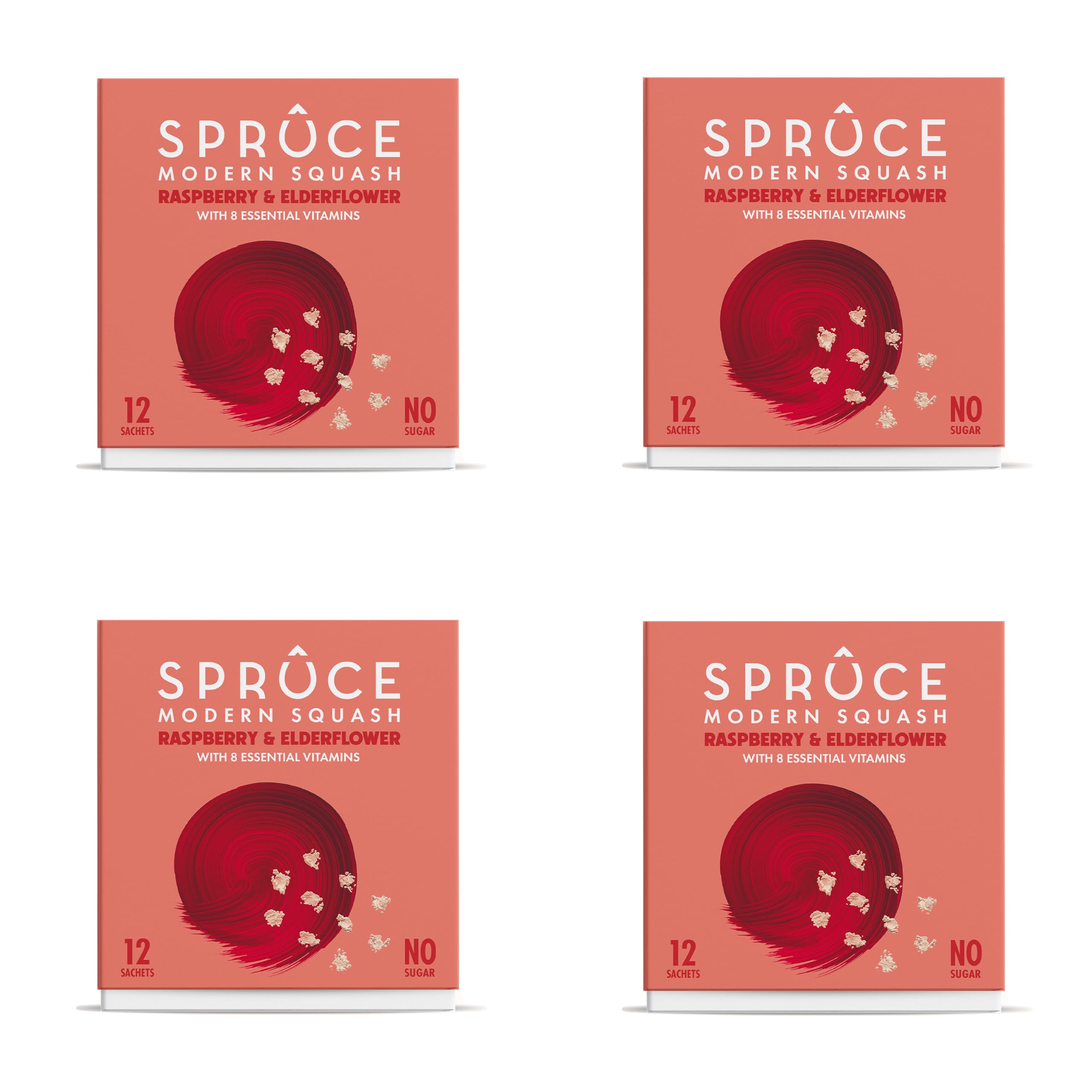 Sugar-Free, Low Calorie Water Enhancer with Vitamins & Minerals – Hydrate Skin, Enhance Beauty, Support Immunity, Heart & Brain, Boost Metabolism – Raspberry & Elderflower, 48 Sachets