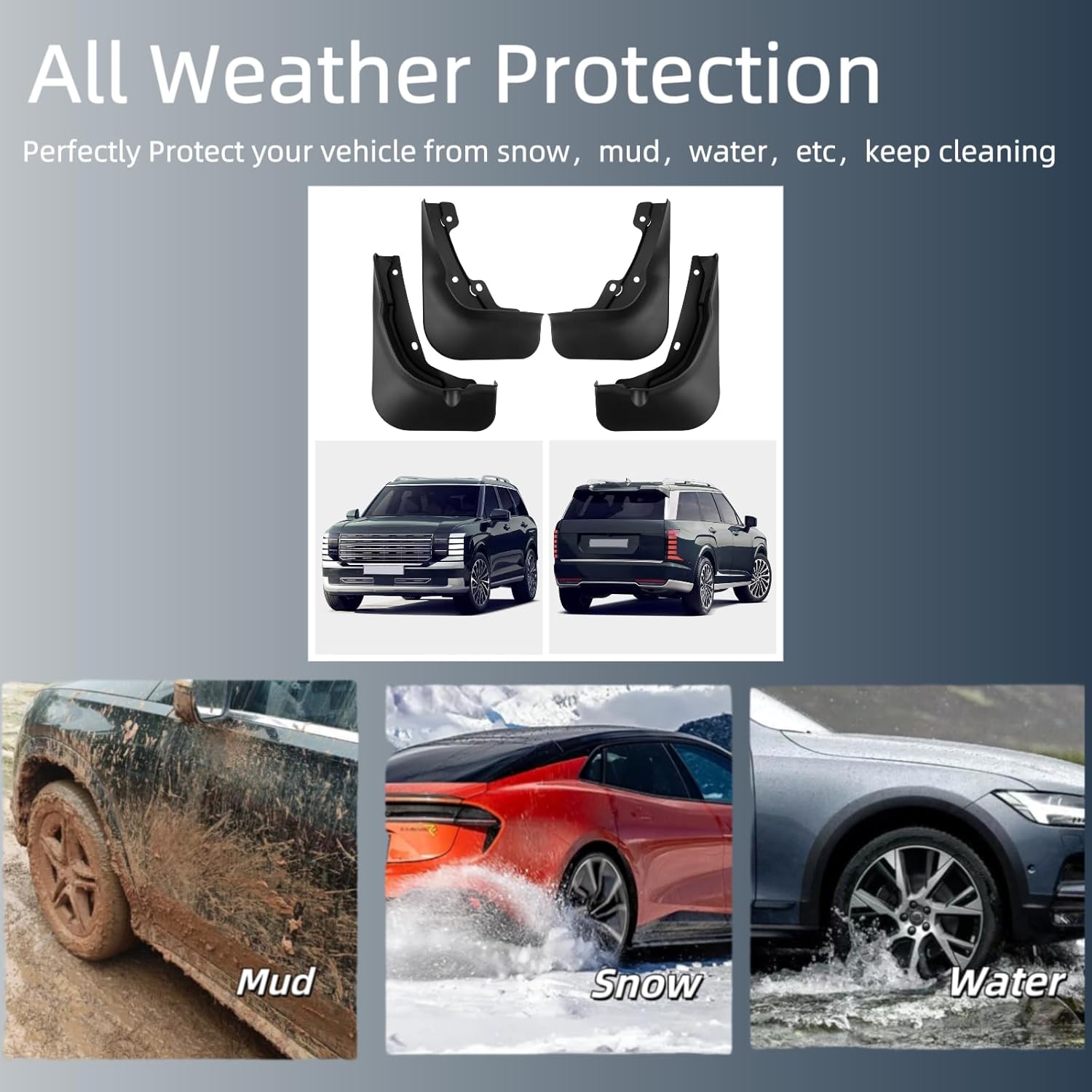 Mud Flaps Splash Guards for Hyundai Palisade 2026, Custom Fit All Weather Exterior Accessories, Only for Calligraphy