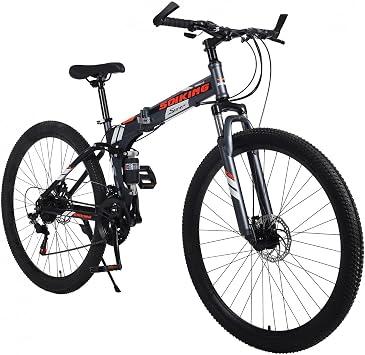 Amazon.com : FWBNUIF Mountain Bikes-29 in Folding Spoke Wheel Variable  Speed Adjustment Mountain Bike-Black : Sports \u0026 Outdoors