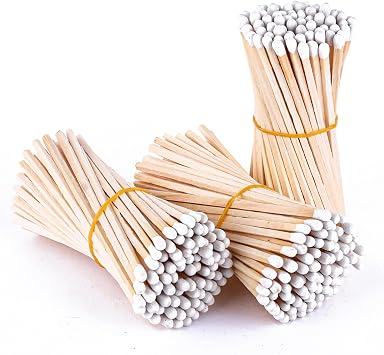 300Pcs 4 Decorative White Matches, Long Wooden Safety Matches for Candles,Bathroom, Candle Matches, Color Matches, Long Wooden Matchsticks for Home Decor, Gifts, Accessories & Events