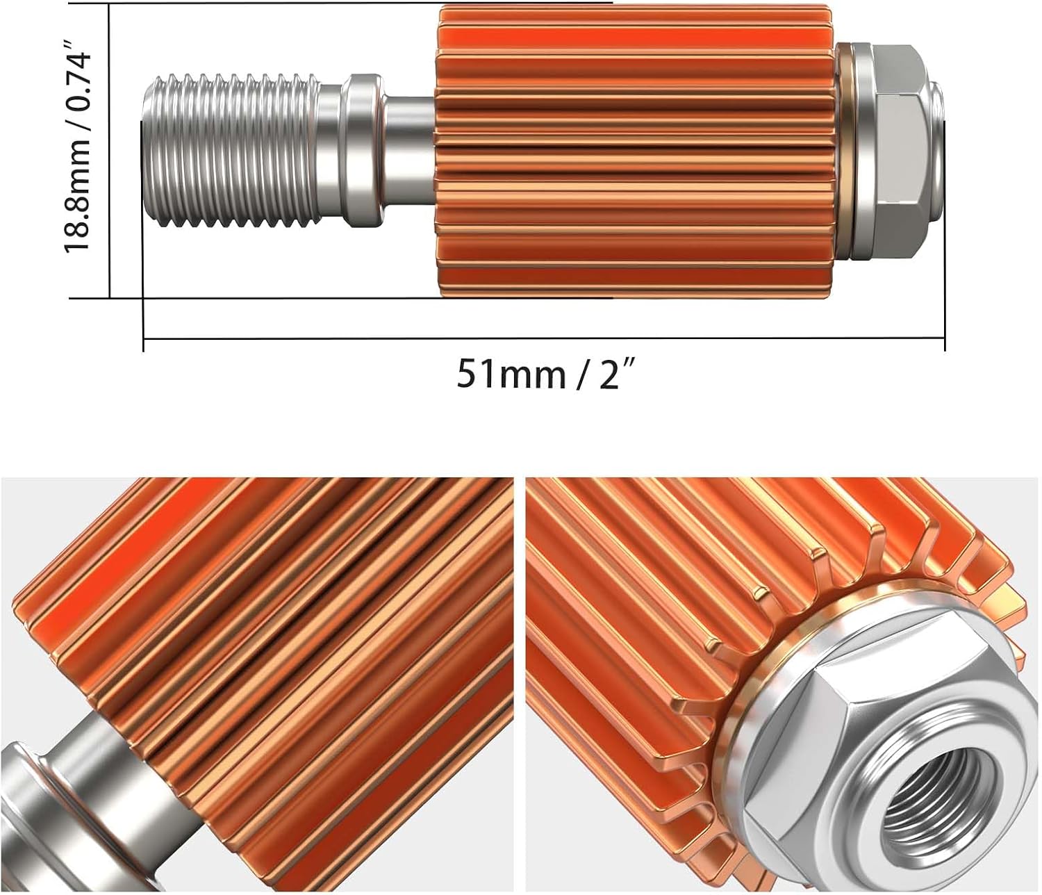 NICECNC Orange Rear Brake Caliper Cooler | Compatible with KTM 125–530 MXC/EXC/EXCF/XC/XCW/XCF/XCF-W/SX/SXF/ 2004-2024