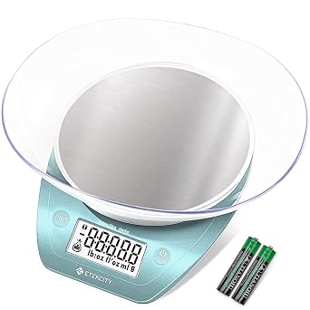 Etekcity Food Kitchen Scale with Bowl, 0.1g, Grams and Ounces