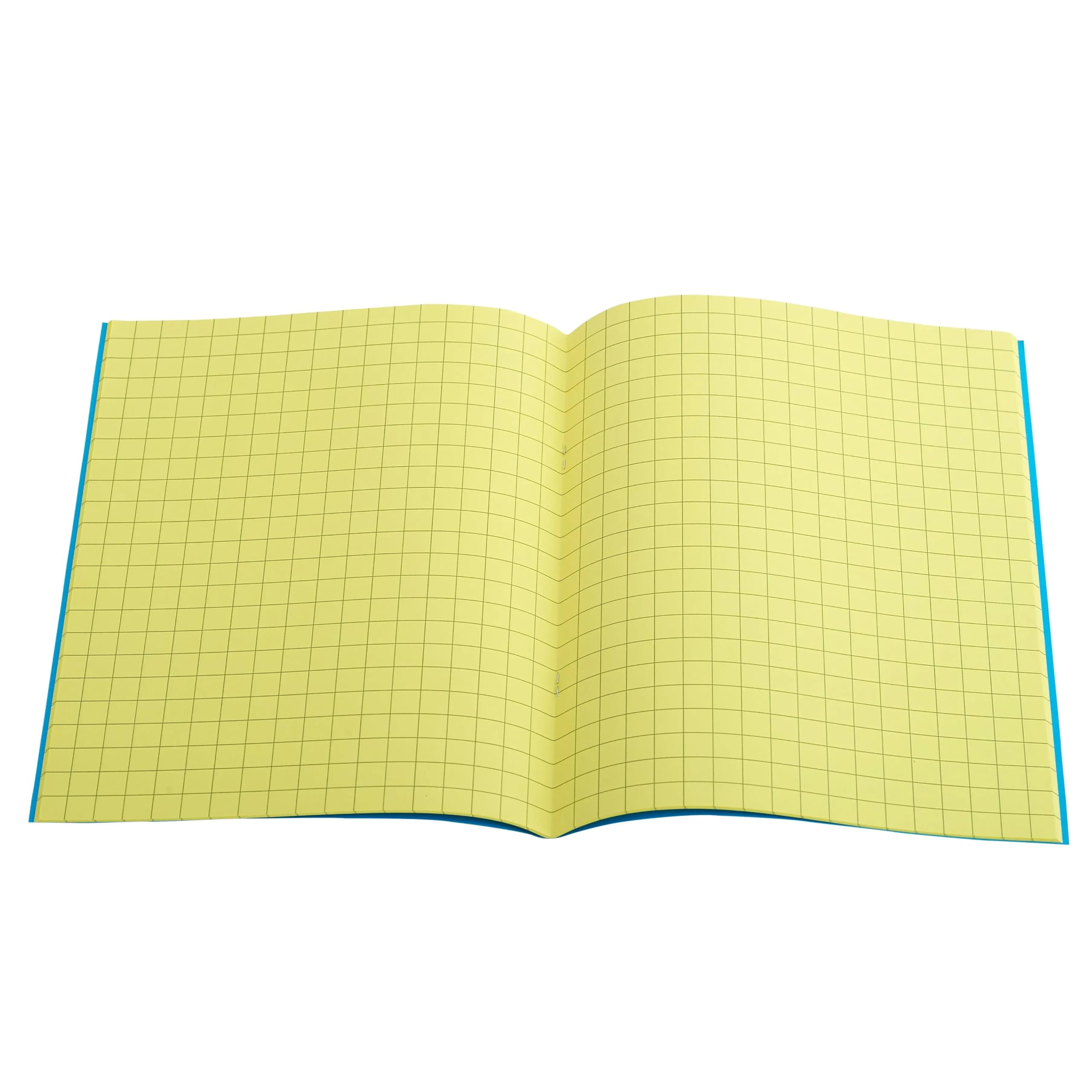 The Dyslexia Shop 9" x 7" - 10mm Squared Coloured Paper Exercise Book Yellow/Pack of 10