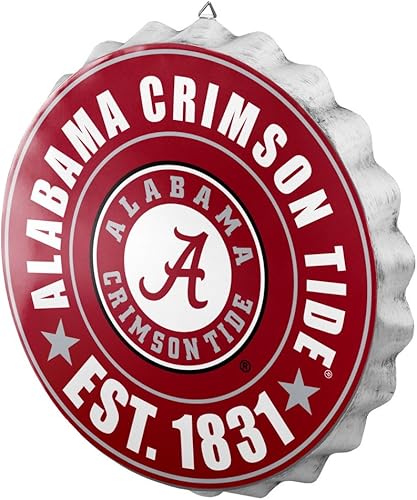 foco Cartel de pared colgante con tapa de botella de metal con logotipo del