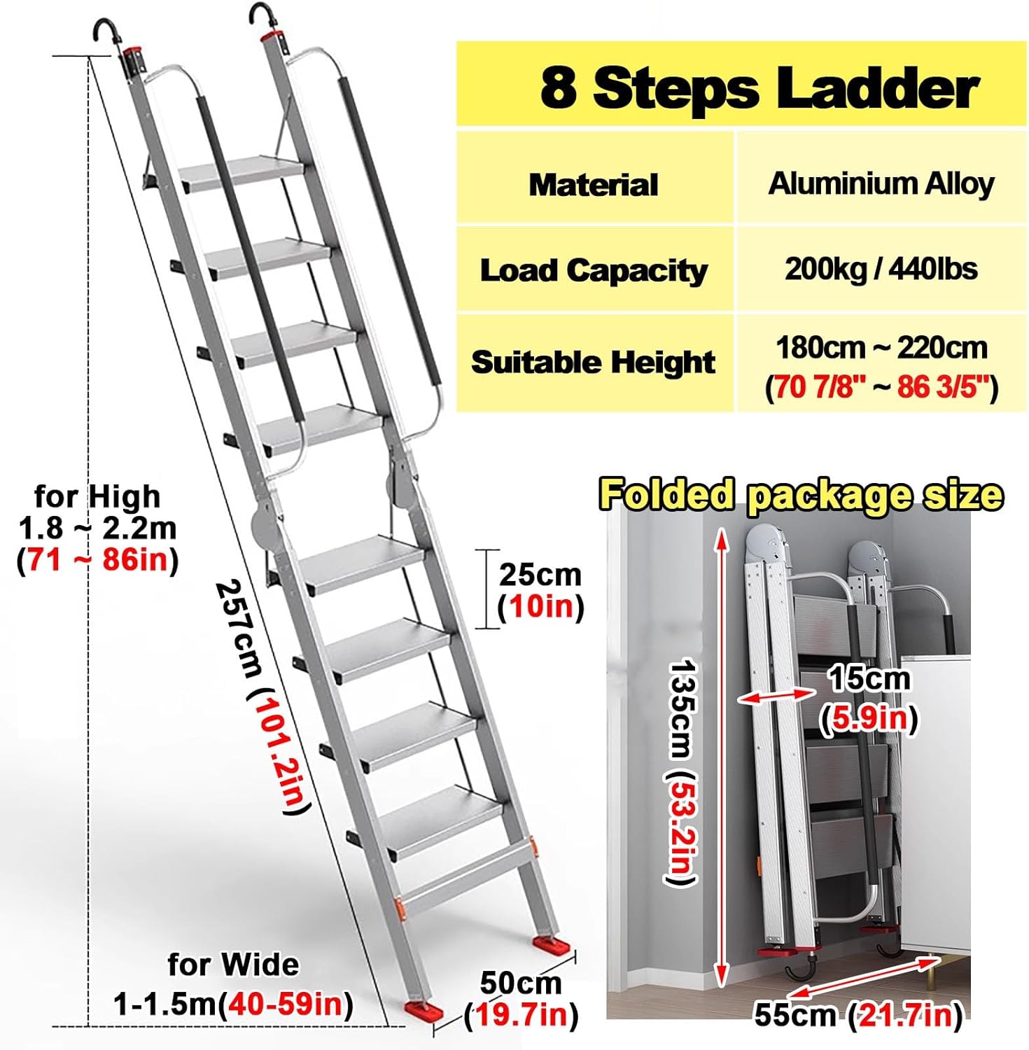 中古単管パイプ用 中古仮設足場用階段 アルミステップラダー ジャンク