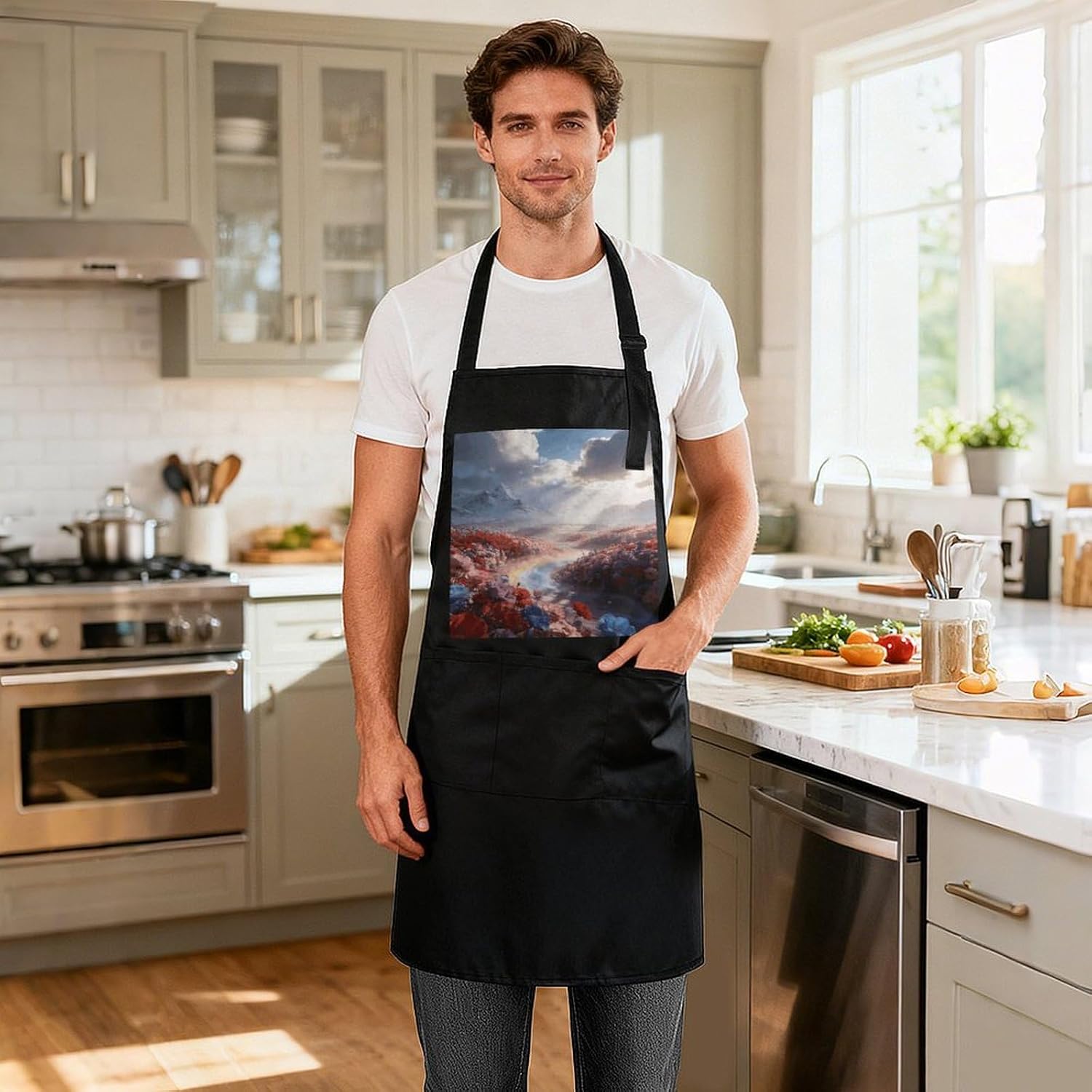 Huajian HongguangWaterproof Kitchen Apron image 4