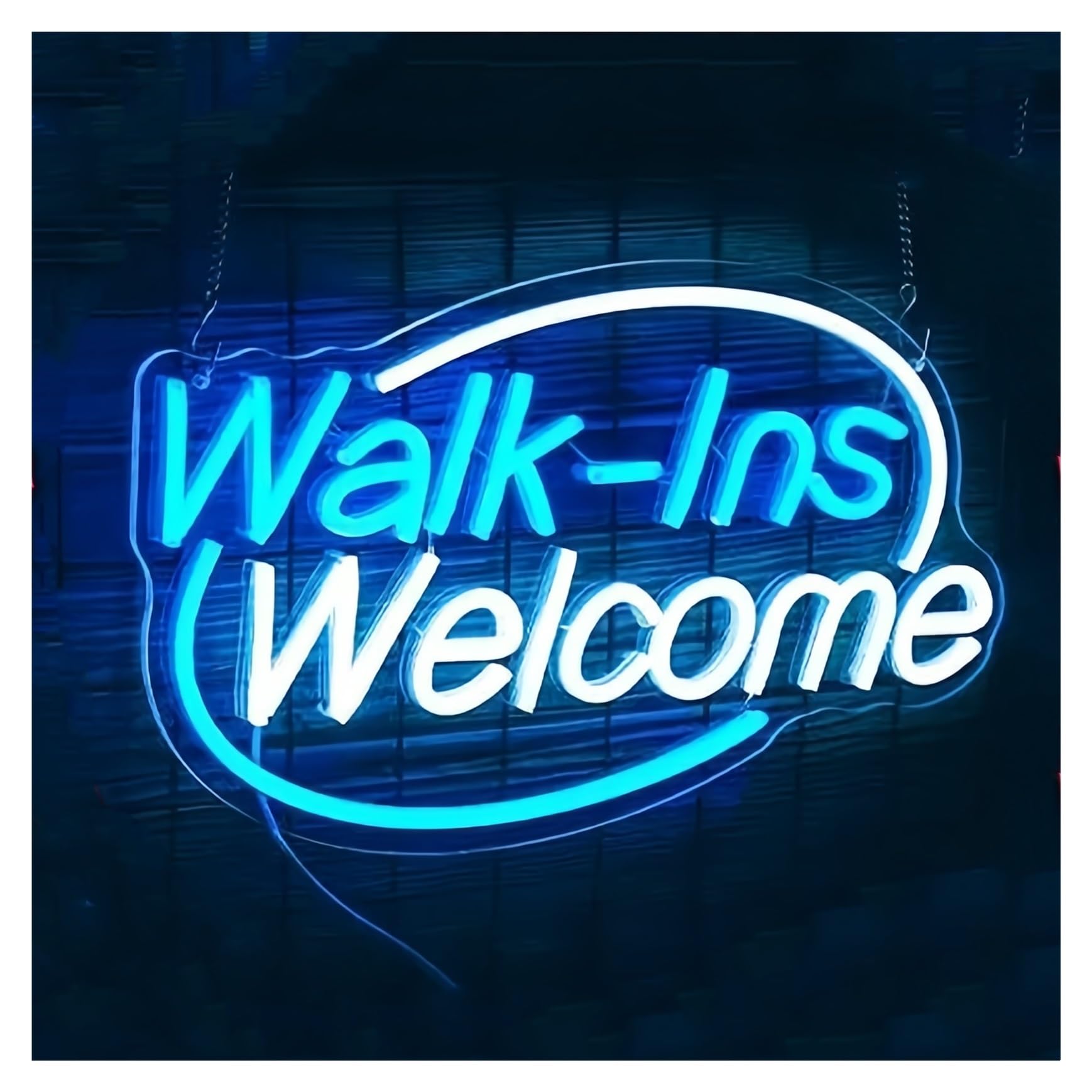 Sign Lamp Commercial Open Neon Signs USB Powered, Adjustable Brightness Walk Ins Welcome Neon Lights Suitable for Shop Decor 24.5cmx42cm