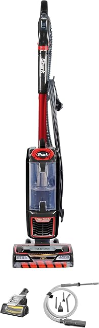 Shark portable Upright Vacuum Cleaner [NZ801UKTSB] Anti-Hair Wrap, Pet Brush, Car Detail Kit, Red & Black