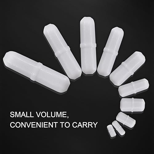 Miniatura 7 de 10pcs PTFE agitador magnético mezclador agitador barra spinbar color blanco