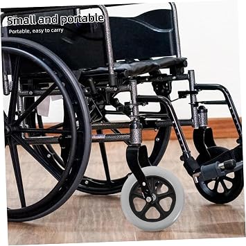 Shineofi 2Pcs Universal Wheelchair Front Wheels Replacement Plastic Caster Wheels for Wheelchair Walker Shopping Cart Trolley 7.48In Diameter