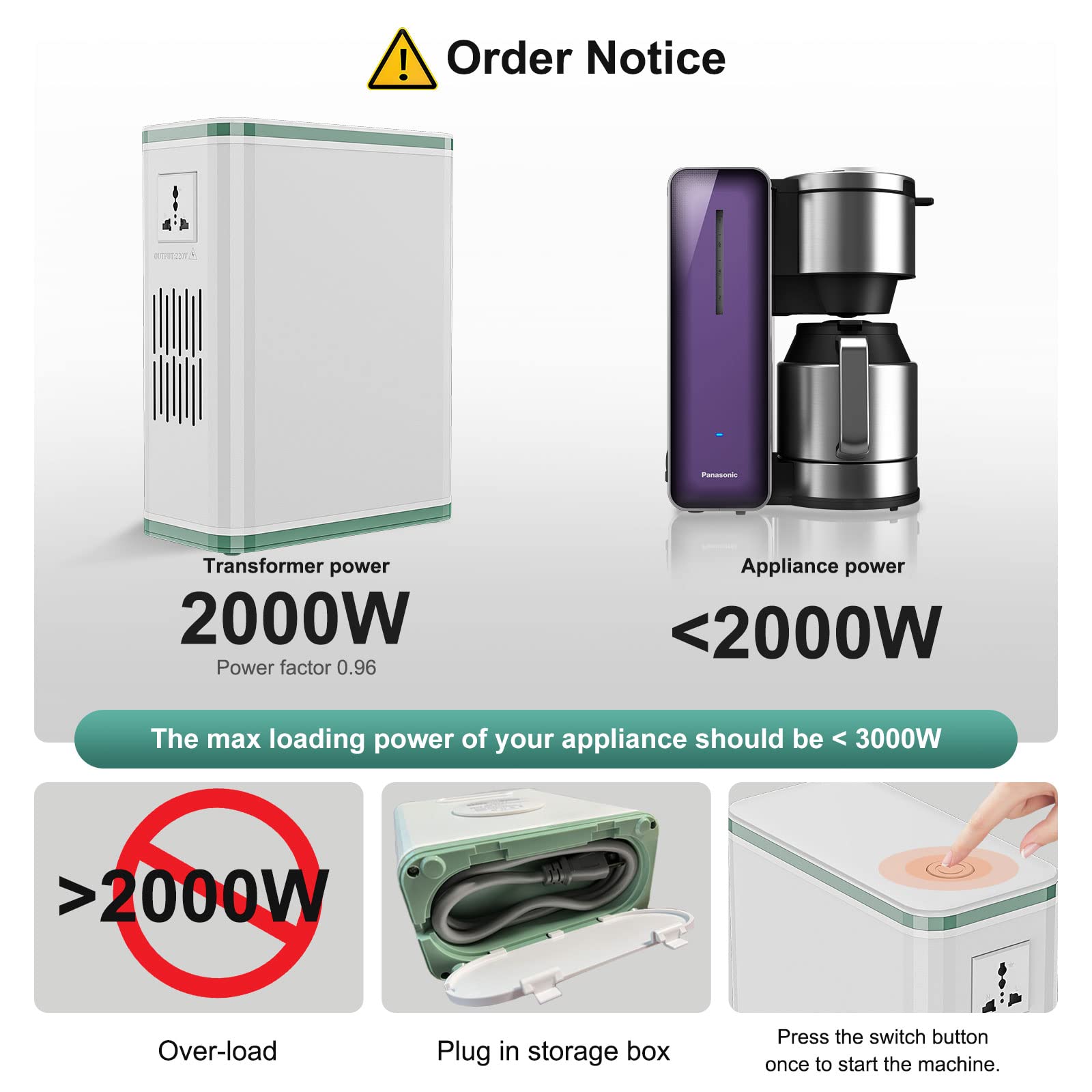 電圧変換器 110V➡️220V 2000VA Amazon.co.jp: 2000ワット電圧変換器、220V~110Vコンバーター