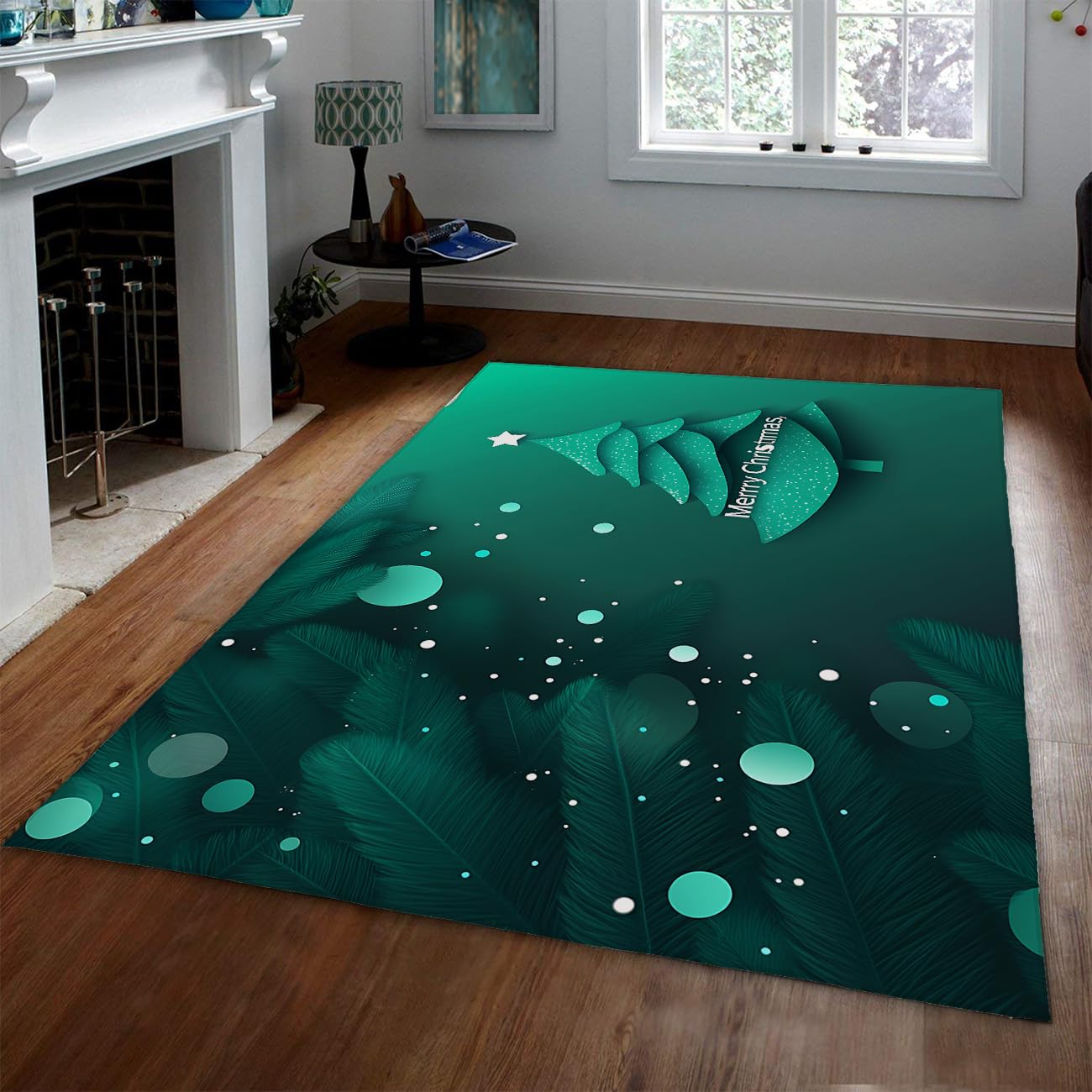 Tapis de salon vert antidérapant et grand format pour un confort de chambre optimal