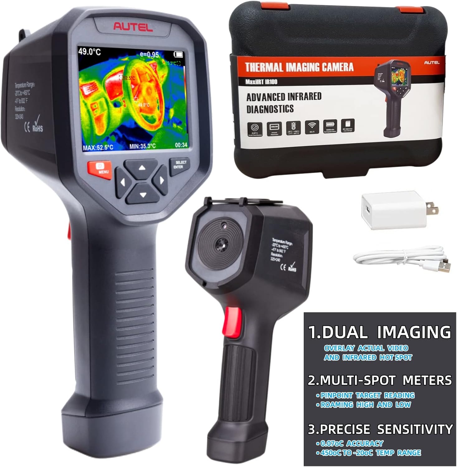Autel MaxiIRT IR100 Thermal Imaging Camera AutoFocus for