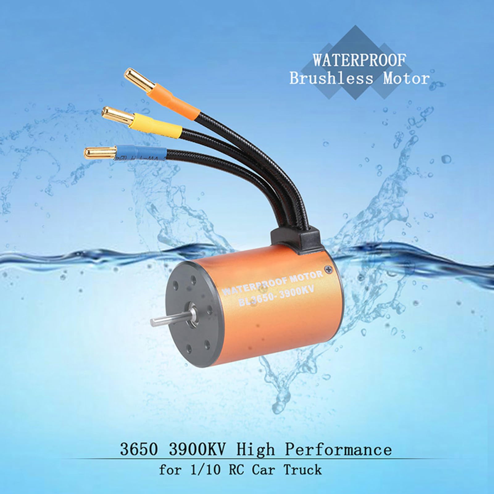 GoolRC Beushless-Motor, 3650, 3900 KV, wasserdicht, mit Kombi-Set, ESC 60 A, für 1/10 RC LKW Auto