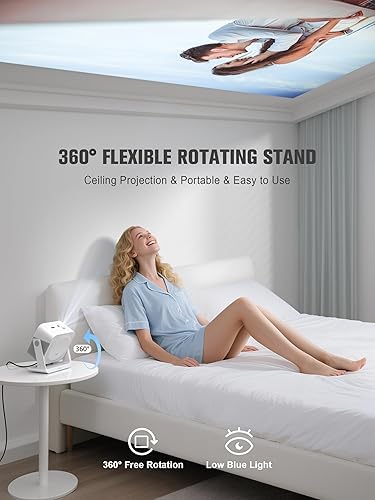 Miniatura 5 de Google TVNetflixProyector inteligente 4K con WiFi y Bluetooth, proyectores para exteriores con Dolbycontrol de vozenfoque automático, teléfono de