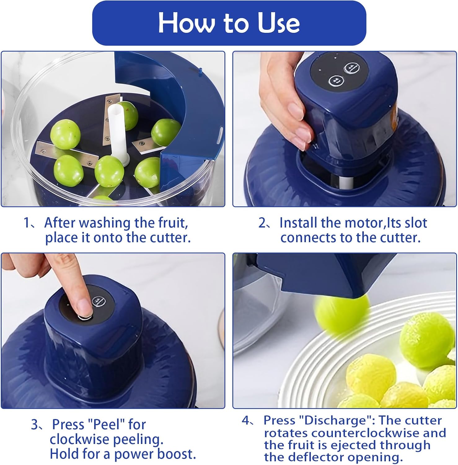 Electric Automatic Grape Peeling Machine,USB-C Charging,One-Button Garlic Peeler,Suitable for Small Fruits Such as Grapes, Garlic, Jujube, Etc.