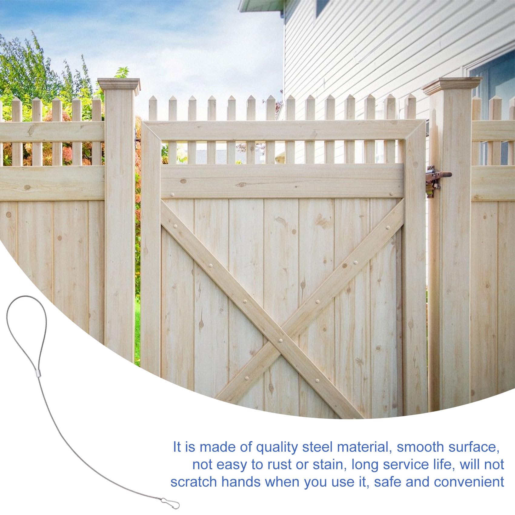 Retenedor Armario 8 Pulgadas Cables Sujeción Puerta Armario - Acero  Inoxidable 304, 8 Pulgadas, 4 Unidades Limitador Puerta Armario, image size:1700x1700