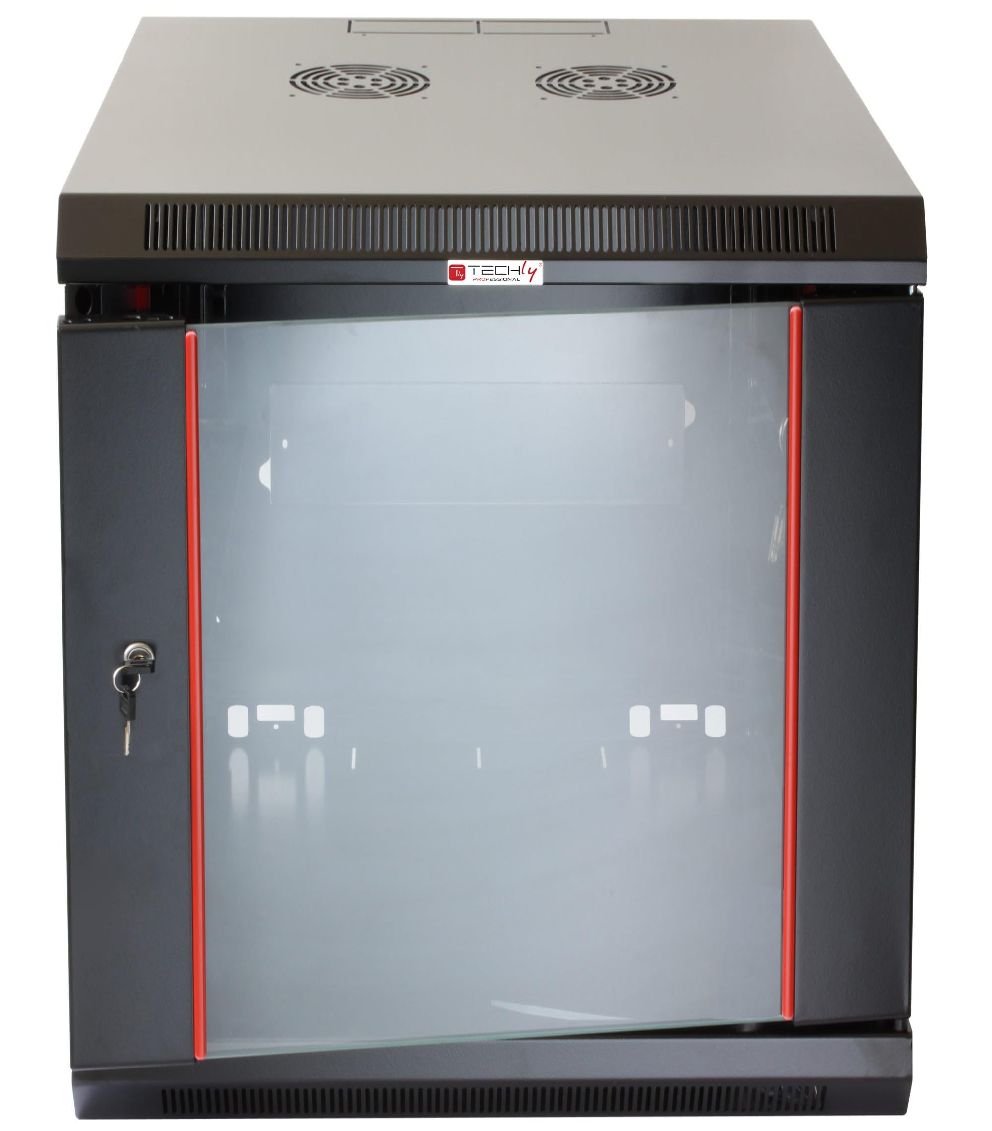 Techly Professional 620706 Armadio Rack 19" a Muro 20 unità Sezione Unica Prof. 600mm Nero Nero