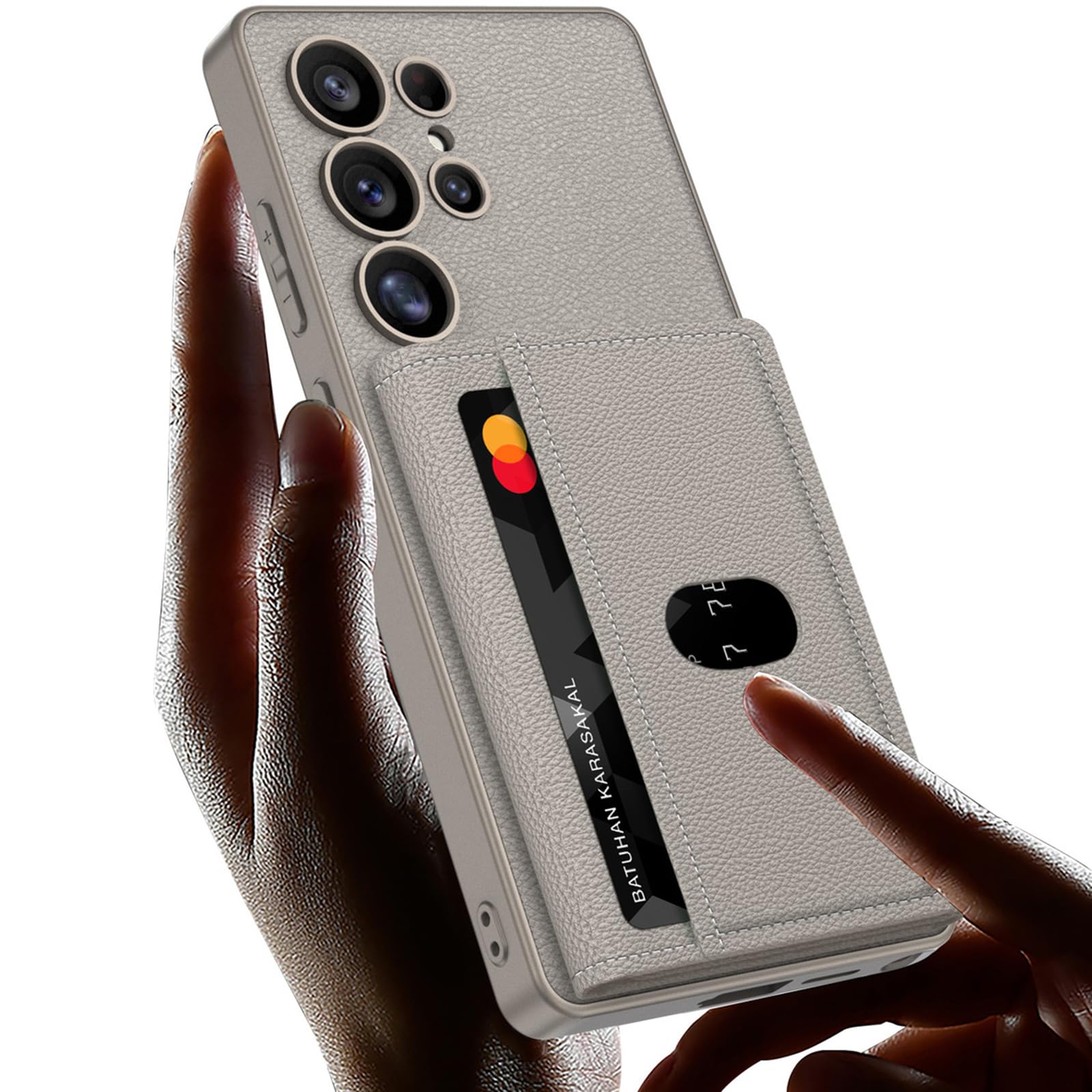 Ultra cienkie etui do Samsung Galaxy S25 Ultra/S25 Plus/S25, oddzielne przegródki na karty, magnetyczne etui na telefon z przyssawką, odpinana skórzana osłona, czarne, S25 Plus