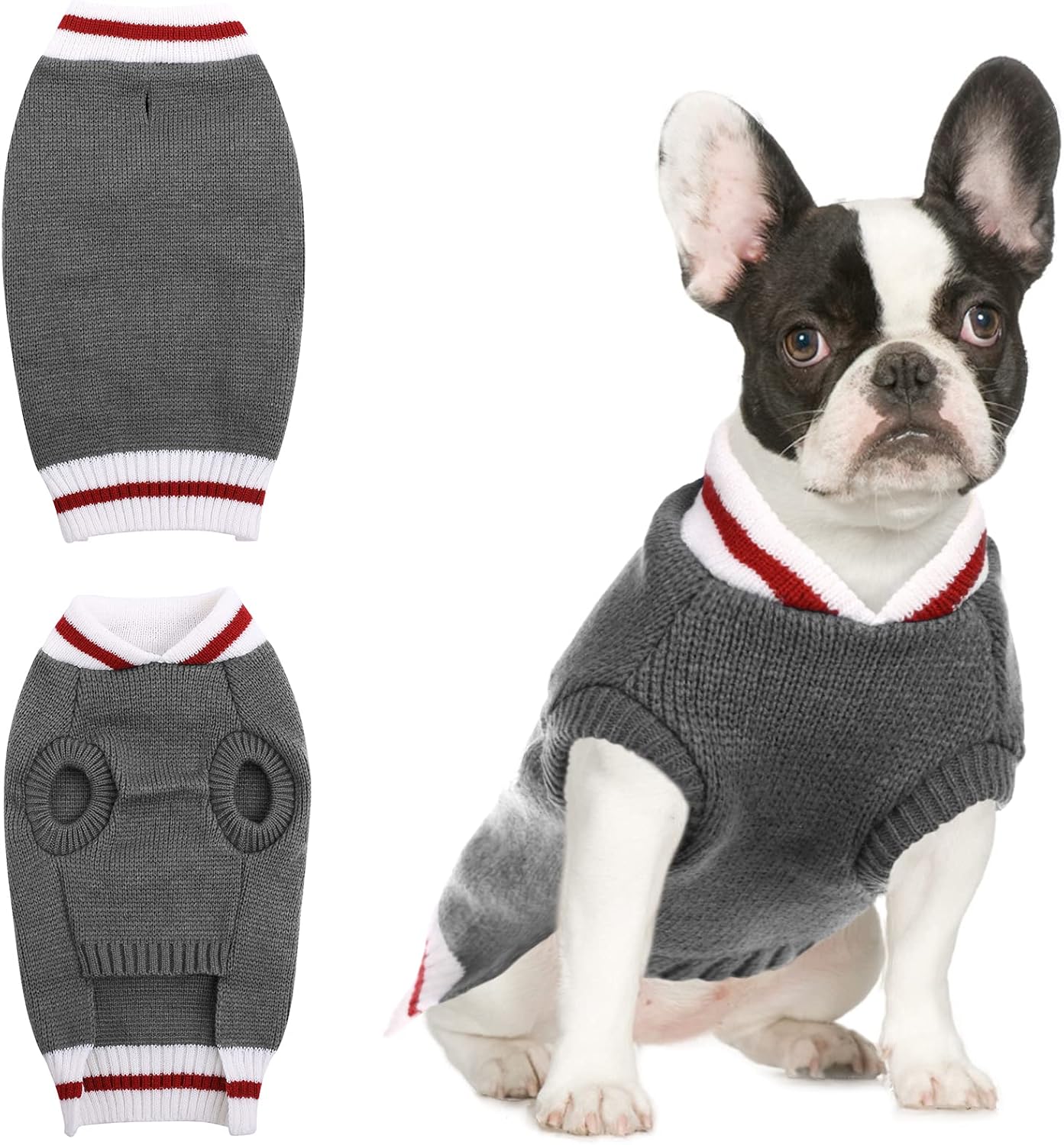 KOESON Fall & Winter Pet Sweater, Pet Pullover Sweater for Small & Medium Dogs/Cats Dog Knit Jumper, Puppy Kitten Knit Winter Clothes…