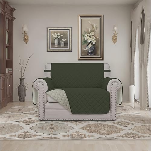 Miniatura 213 de Easy-Going - Funda reversible para sofá, resistente al agua, con varillas de espuma y correas elásticas, protector de muebles para mascotas y perros