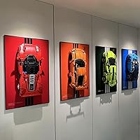 Vista 5 de iLuane Tablero de exhibición para kit de construcción de modelos de autos de carreras, coleccionables para adultos, decoración del hogar u oficina